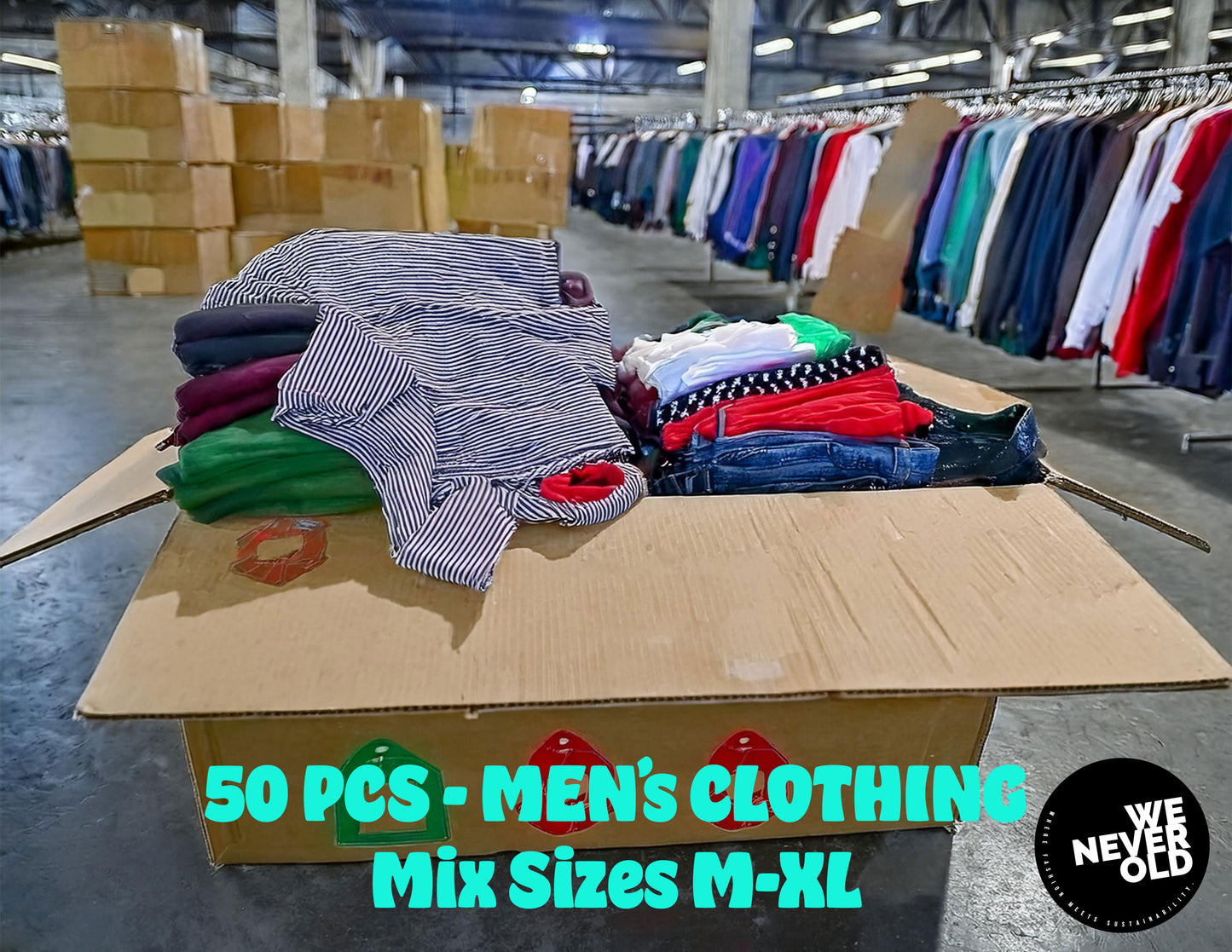 Men’s Clothing Bundle 50 pcs | Mix Sizes M-XL | Wholesale, Resale, Consignment